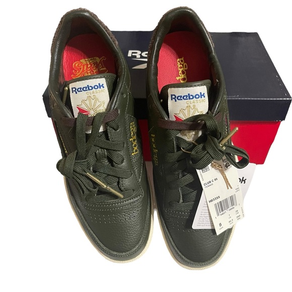 Reebok x Bodega Club C 85 forest leather sneaker  Size 8/8.5 - Picture 3 of 10
